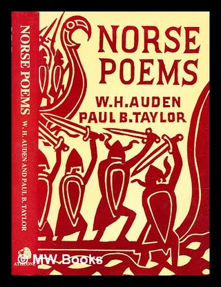 Item #306190 Norse poems. W. H. Auden, Wystan Hugh