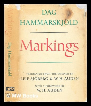 Item #307021 Markings / Translated from the Swedish by Leif Sjöberg & W.H. Auden. Dag...