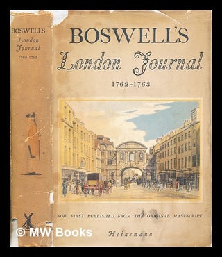Item #307087 Boswell's London journal, 1762-63. James Boswell