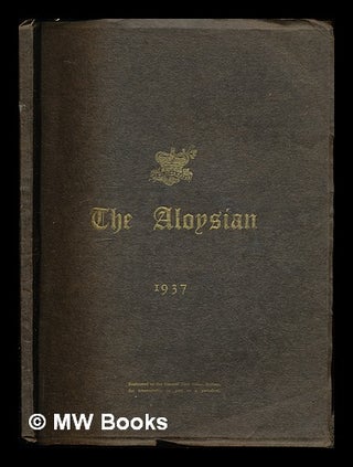 Item #307809 The Aloysian: 1937. St. Aloysius College