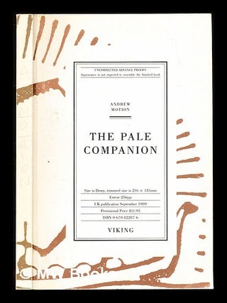 Item #311389 The pale companion. Andrew Motion