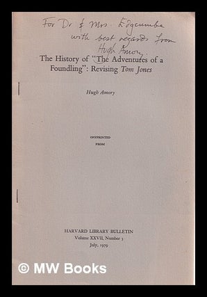 Item #313399 The History of "The Adventures of A Foundling": Revising Tom Jones. Volume XXVII,...