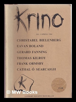 Item #313699 Krino; A Literary Magazine from Ireland. No 1, spring 1986. Arts Council Ireland