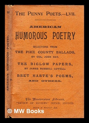Item #315507 American humorous poetry. W. T. Stead, William Thomas