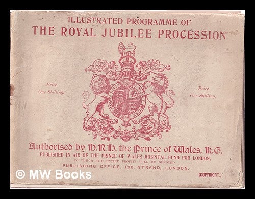 Item #315708 Programme of the royal jubilee procession, June 22nd. Queen of Great Britain Victoria.