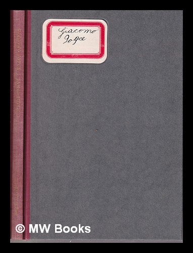 Item #321550 Giacomo Joyce/ by James Joyce; with an introduction and notes by Richard Ellmann. James Joyce.