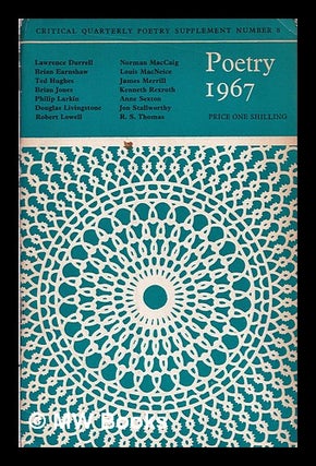 Item #327361 Critical quarterly poetry supplement; Poetry 1967. Brian Cox, A. E. Dyson