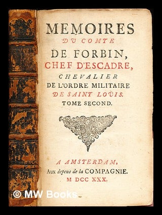 Item #327558 Memoires du comte de Forbin, chef d'escadre, chevalier de l'ordre militaire de Saint...