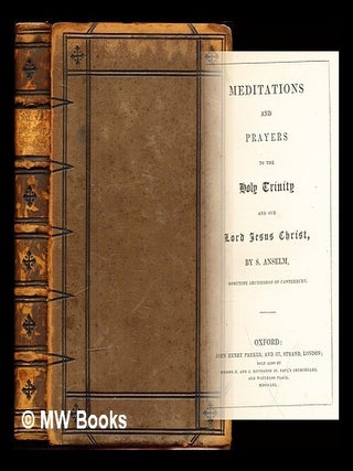 Item #327586 Meditations and Prayers to the Holy Trinity and our Lord Jesus Christ. Archbishop of...