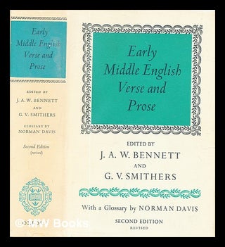 Item #328726 Early Middle English verse and prose / edited by J.A.W. Bennett and G.V. Smithers;...