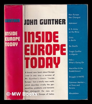 Item #332208 Inside Europe today / by John Gunther. John Gunther