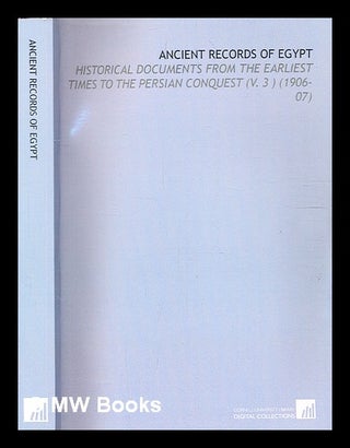 Item #334140 Ancient documents of Egypt : historical documents... / collected, edited and...