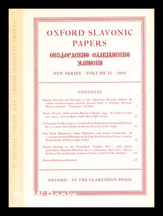Item #337775 Oxford Slavonic Papers / [Volume II]. Robert Auty, J L. I. Fennell, J. S. G. Simmons