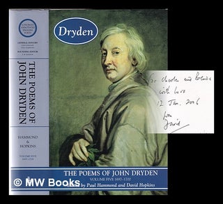 Item #349606 The poems of John Dryden. Vol. 5 1697-1700 / edited by Paul Hammond and David...