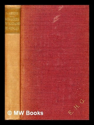 Item #349846 Mémoires de Madame de Genlis / avec avant-propos et notes par Fs. Barrière....