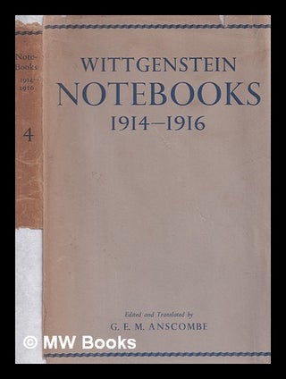 Item #350741 Notebooks, 1914-1916. Ludwig Wittgenstein