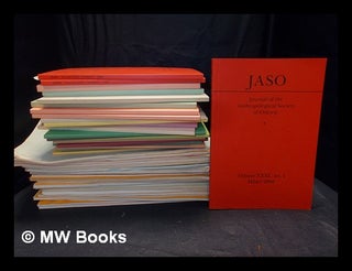 Item #354825 Journal of the Anthropological Society of Oxford (JASO): in 43 issues. Journal of...