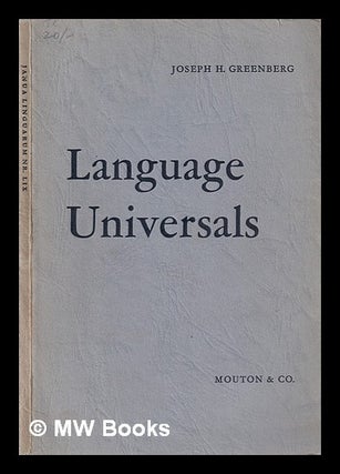 Item #355278 Language universals: with special reference to feature hierarchies / by Joseph H....