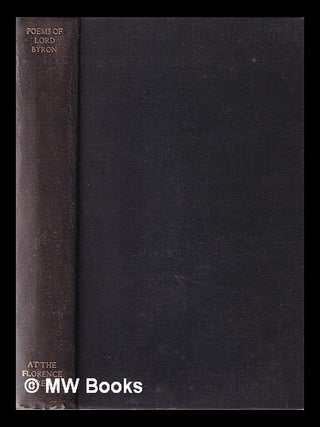 Item #356794 Poems of Lord Byron / selected and arranged in chronological order by H. J. C....