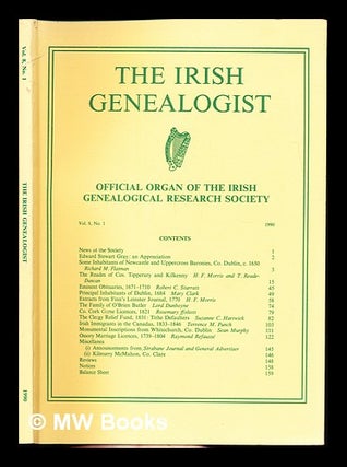 Item #357496 The Irish Genealogist: vol. 8, no. 1: 1990. The Irish Genealogical Research Society