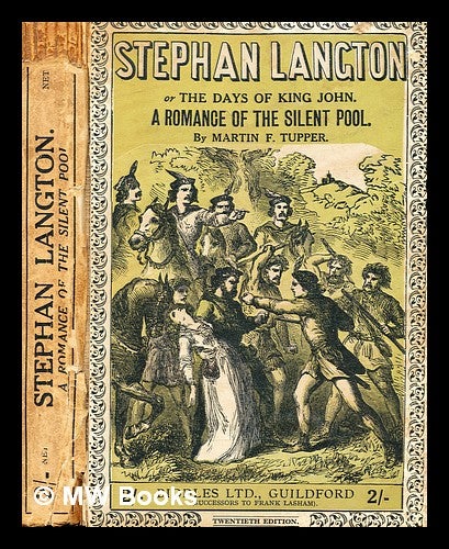 Item #358538 Stephan Langton, or, The days of King John / by M. F. Tupper. Martin Farquhar Tupper.