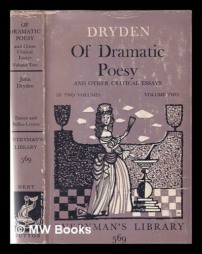 Item #360053 Of dramatic poesy, and other critical essays Volume Two / ed. by G. Watson. John Dryden, George Watson.