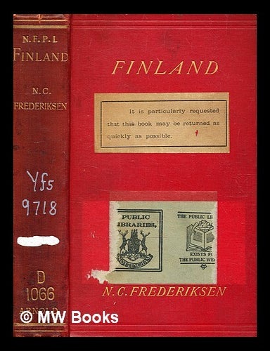 Item #361519 Finland, its public and private economy / Niels Christian Frederiksen. Niels Christian Frederiksen, b.