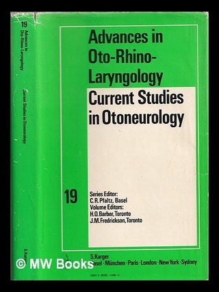 Item #361979 Current studies in otoneurologie : proceedings of the Bárány Society Meeting,...