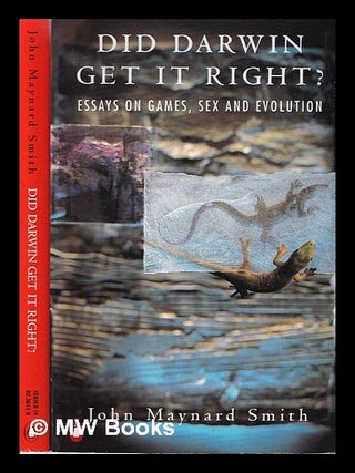 Item #362856 Did Darwin get it right? : essays on games, sex and evolution / John Maynard Smith....