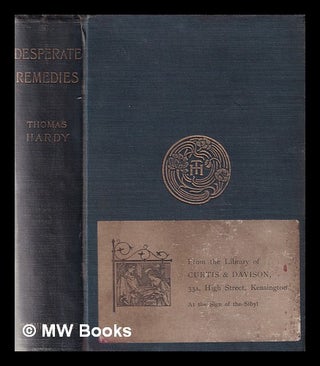Item #366146 Desperate remedies: a novel. Thomas Hardy
