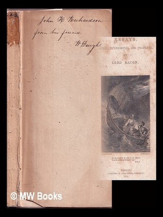 Item #371617 Essays, moral, economical, and political / By Francis Bacon, Baron of Verulam,...