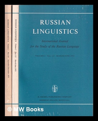 Item #373768 Russian Linguistics: International Journal for the Study of the Russian Language: in...