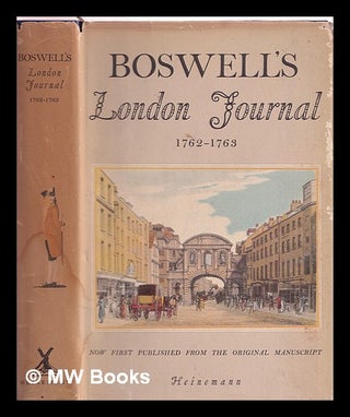 Item #374598 Boswell's London journal, 1762-63. James Boswell