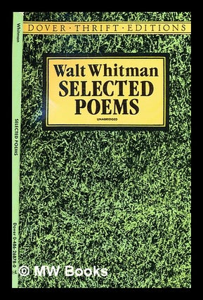 Item #374768 Selected poems / Walt Whitman. Walt Whitman