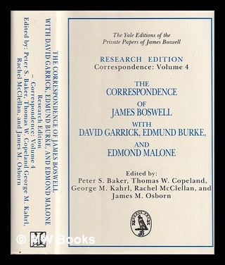 Item #376230 Correspondence of James Boswell with David Garrick, Edmund Burke and Edmond Malone....
