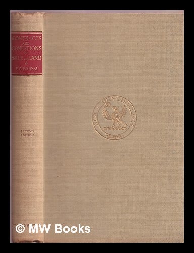 Item #377364 Contracts and conditions of sale of land. Eric Osborn Walford.