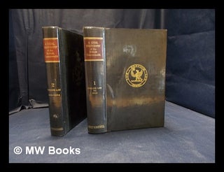 Item #377870 A Legal bibliography of the British Commonwealth of Nations Volumes One and Two /...