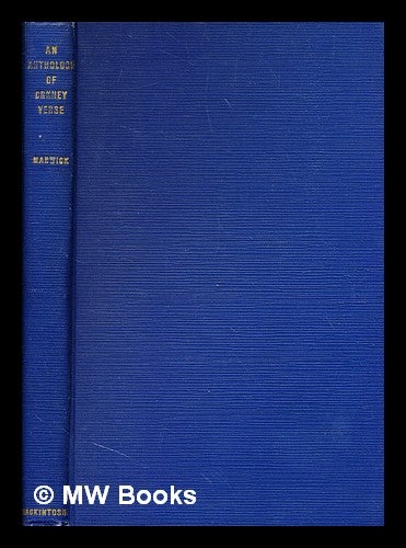 Item #378209 An anthology of Orkney verse / compiled and edited by Ernest Walker Marwick. Ernest W. Marwick.