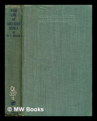 Item #378295 Wild life of Southern Africa / by W.T. Miller. W. T. Miller, William Tose, b. 1905