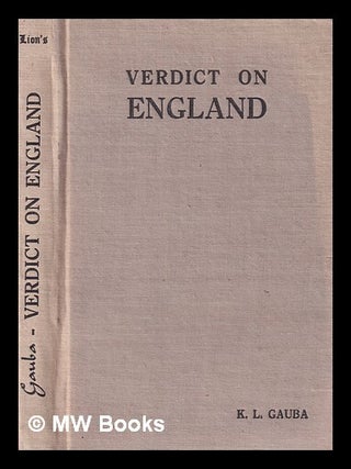 Item #390167 Verdict on England. K. L Gauba