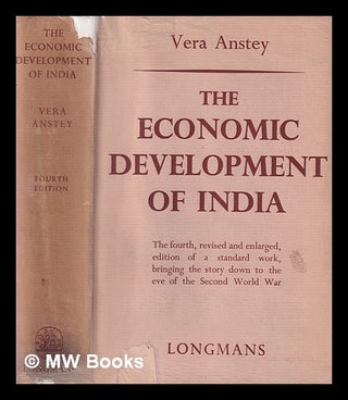 Item #390197 The economic development of India / Vera Anstey. Vera Anstey