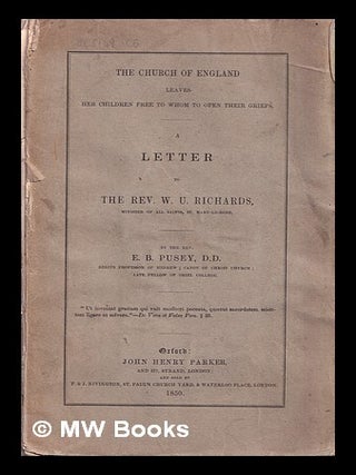 Item #390453 The Church of England leaves her children free to whom to open their griefs : a...