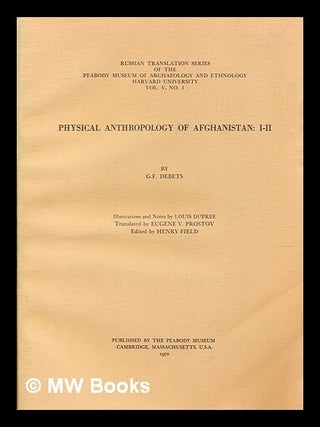 Item #391254 Physical anthropology of : 1-2. G. F. Debet s., Georgi Frant s. evich