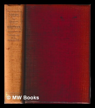 Item #395006 Poems / by Walt Whitman ; selected and edited by William Michael Rossetti. Walt Whitman