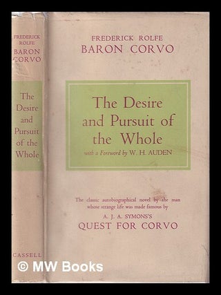 Item #395479 The desire and pursuit of the whole : a romance of modern Venice / by Frederick...
