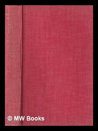 Item #401851 Letters to a friend, 1950-1952 / edited by Constance Babington Smith. Rose Macaulay,...