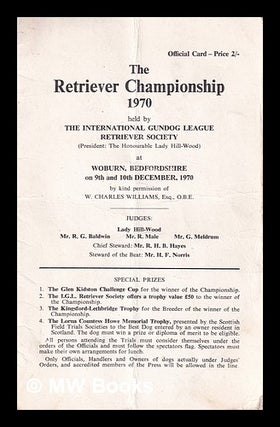 Item #403319 The Retriever Championship 1970. W. Charles Williams