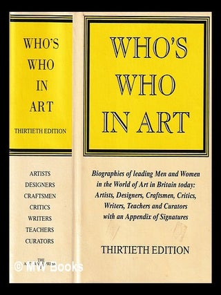 Item #405759 Who's who in art : biographies of leading men and women in the world of art today -...