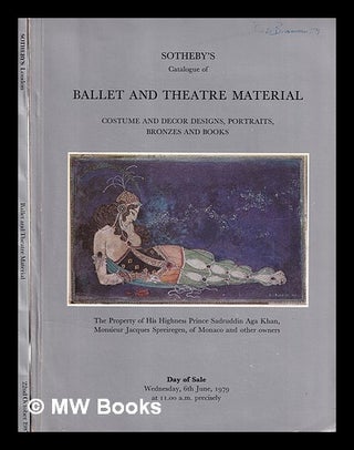Item #407786 Catalogue of ballet and theatre material - 2 issues. Sotheby Parke Bernet, Co
