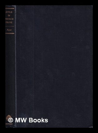 Item #408014 Style in French prose : a method of analysis / R.A. Sayce. Richard Anthony Sayce